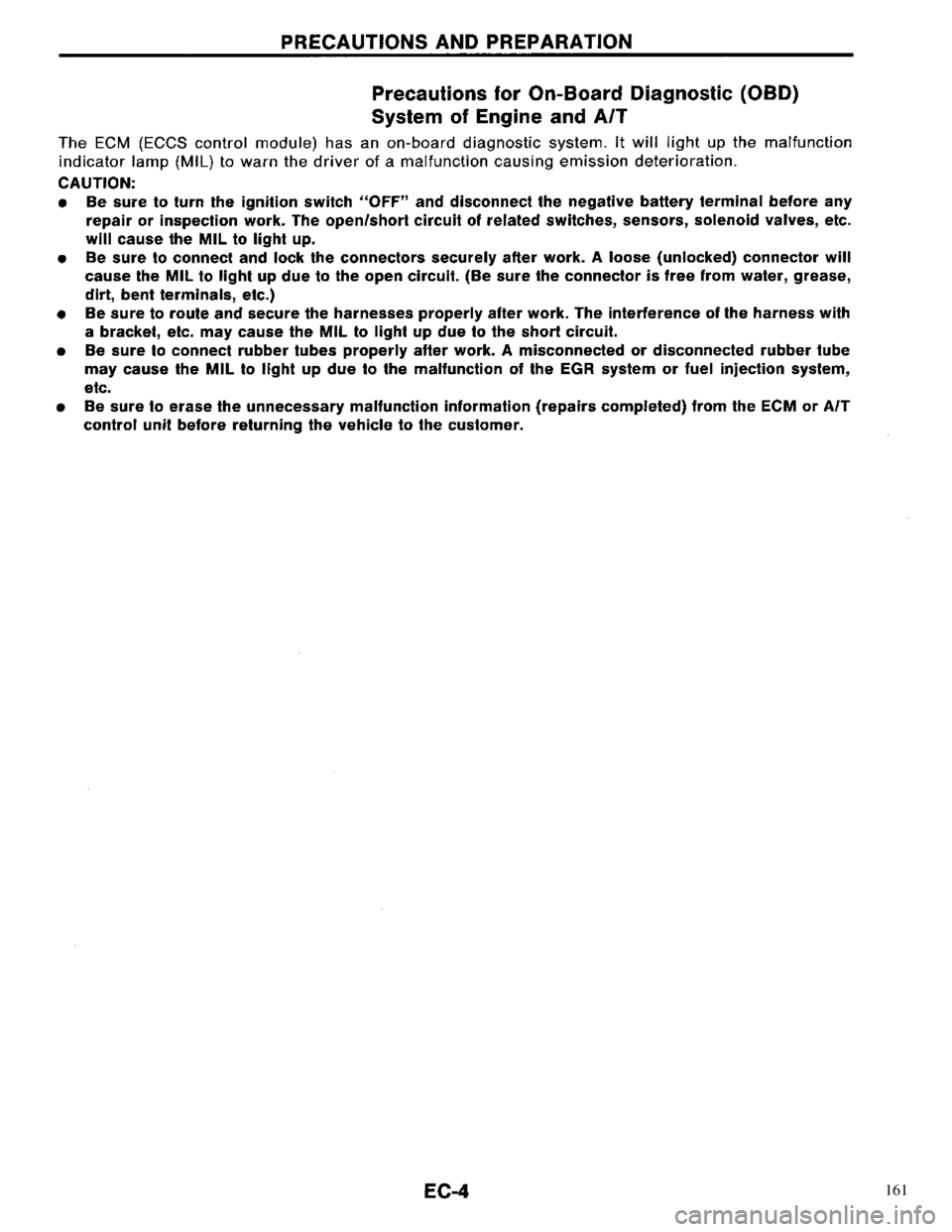 NISSAN PRIMERA 1996 Service Repair Manual 161 NISSAN PRIMERA 1996 Service Repair Manual 161