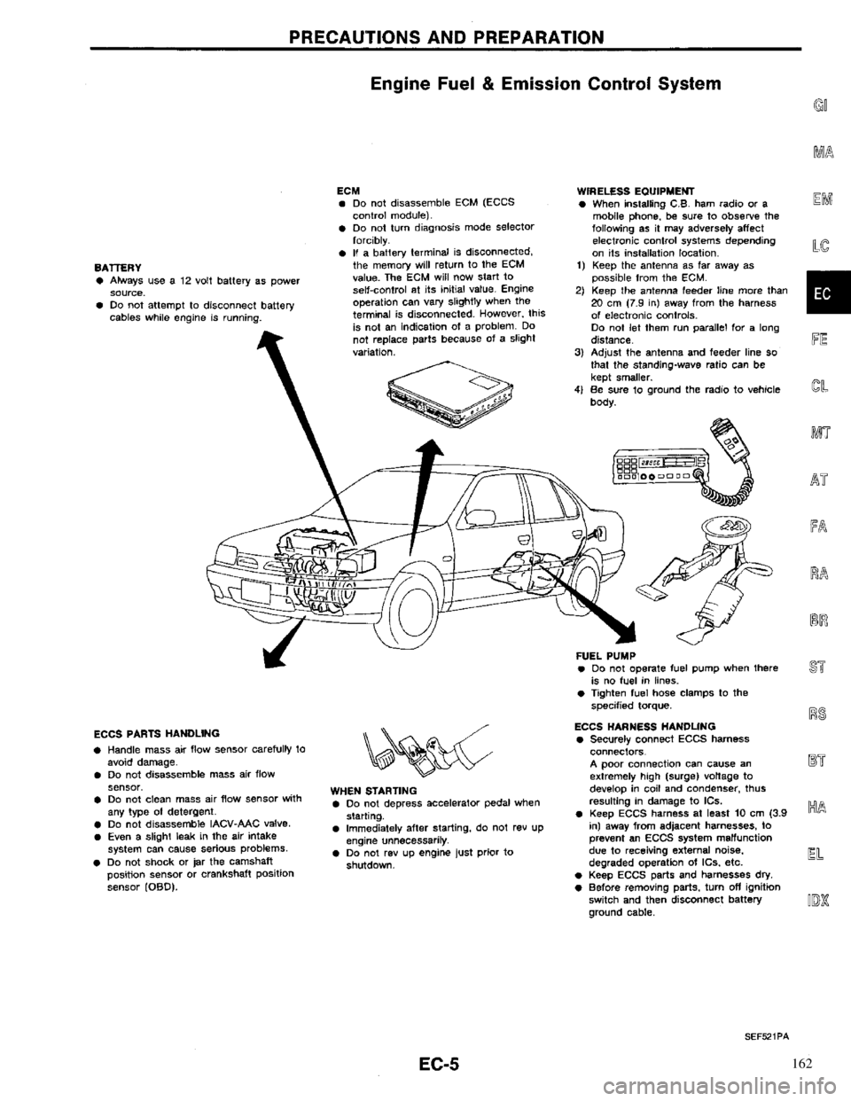 NISSAN PRIMERA 1996 Service Repair Manual 162 NISSAN PRIMERA 1996 Service Repair Manual 162