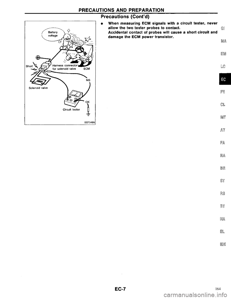 NISSAN PRIMERA 1996 Service Repair Manual 164 NISSAN PRIMERA 1996 Service Repair Manual 164