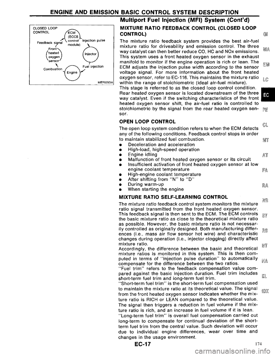 NISSAN PRIMERA 1996 Service Repair Manual 174 NISSAN PRIMERA 1996 Service Repair Manual 174