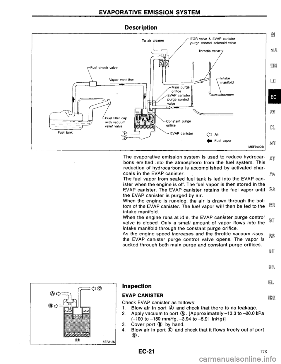 NISSAN PRIMERA 1996  Service Repair Manual 178 