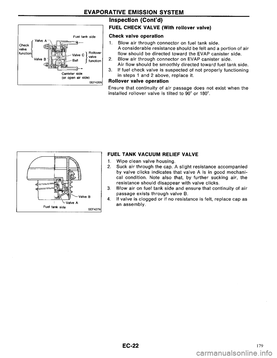 NISSAN PRIMERA 1996  Service Repair Manual 179 