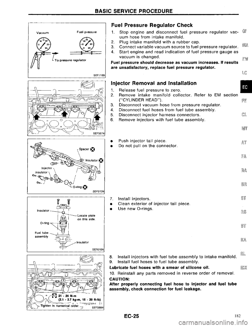 NISSAN PRIMERA 1996  Service Repair Manual 182 