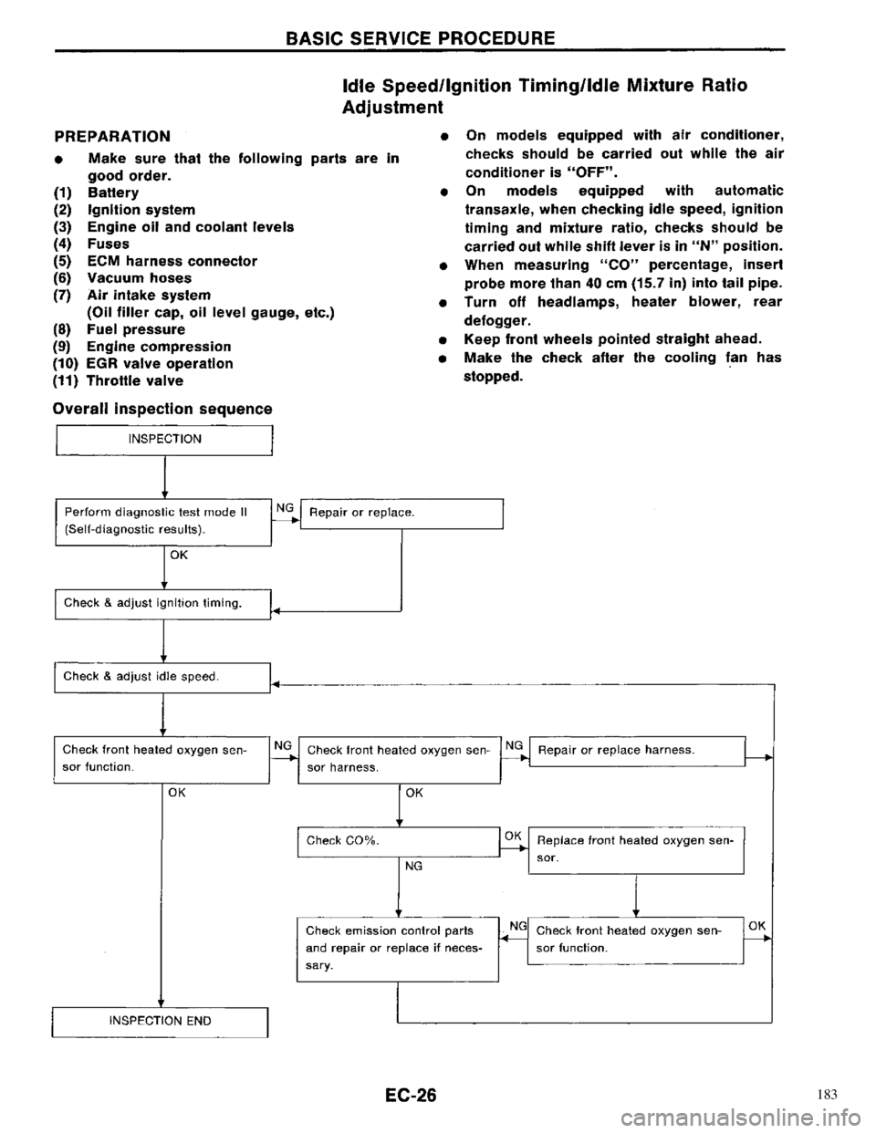 NISSAN PRIMERA 1996  Service Repair Manual 183 