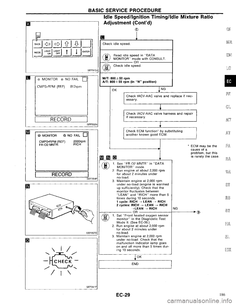 NISSAN PRIMERA 1996  Service Repair Manual 186 