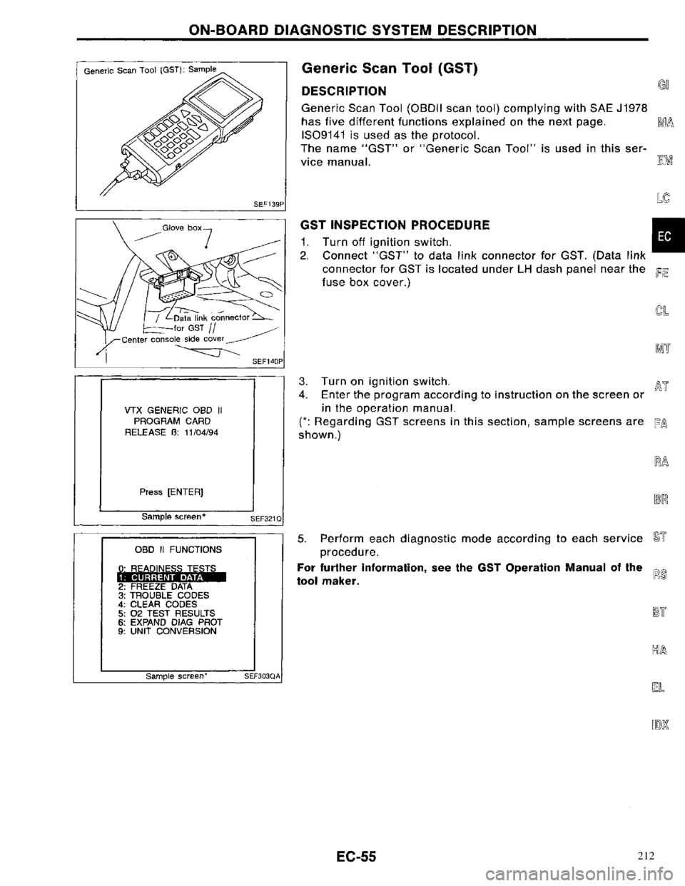 NISSAN PRIMERA 1996 Service Repair Manual 212 NISSAN PRIMERA 1996 Service Repair Manual 212