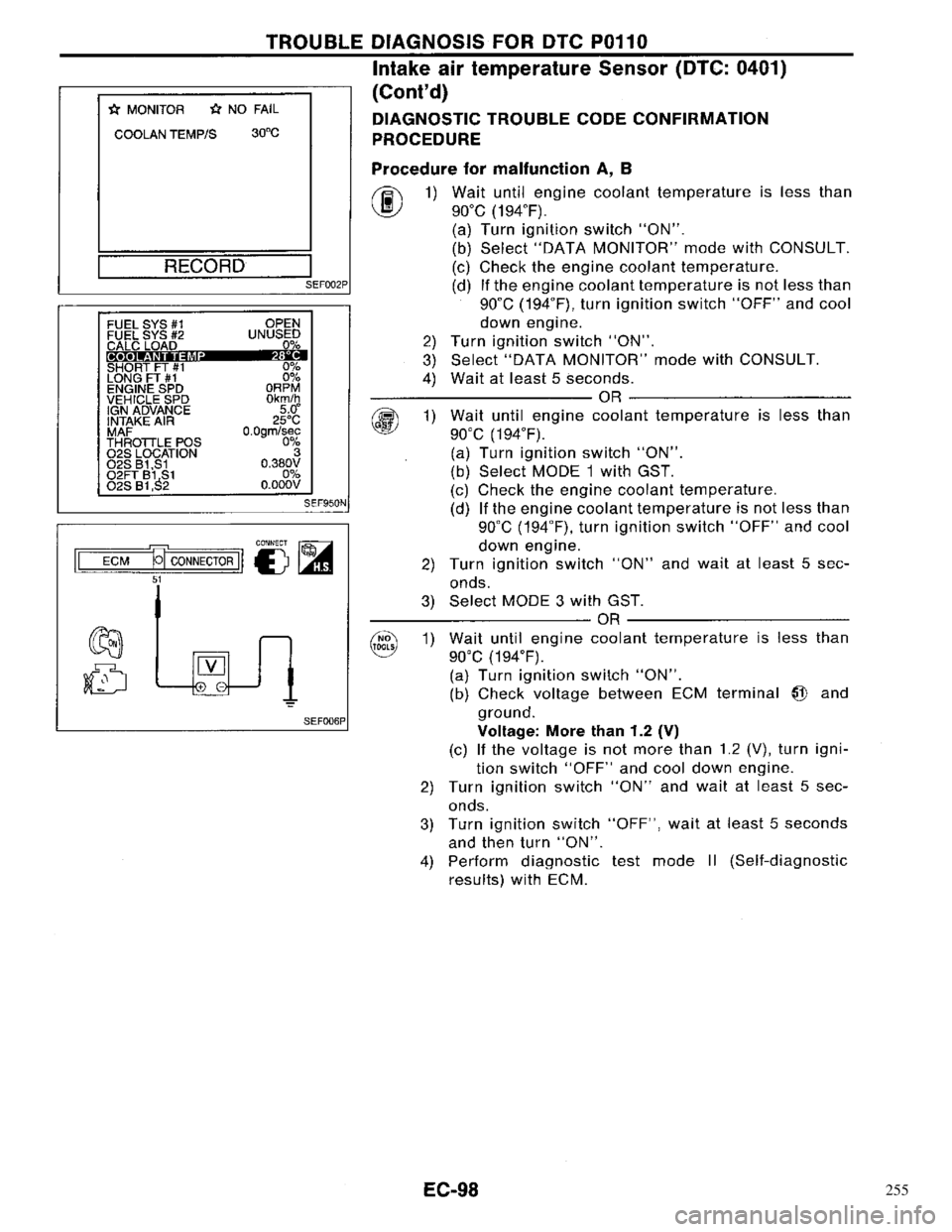 NISSAN PRIMERA 1996 Service Repair Manual 255 NISSAN PRIMERA 1996 Service Repair Manual 255