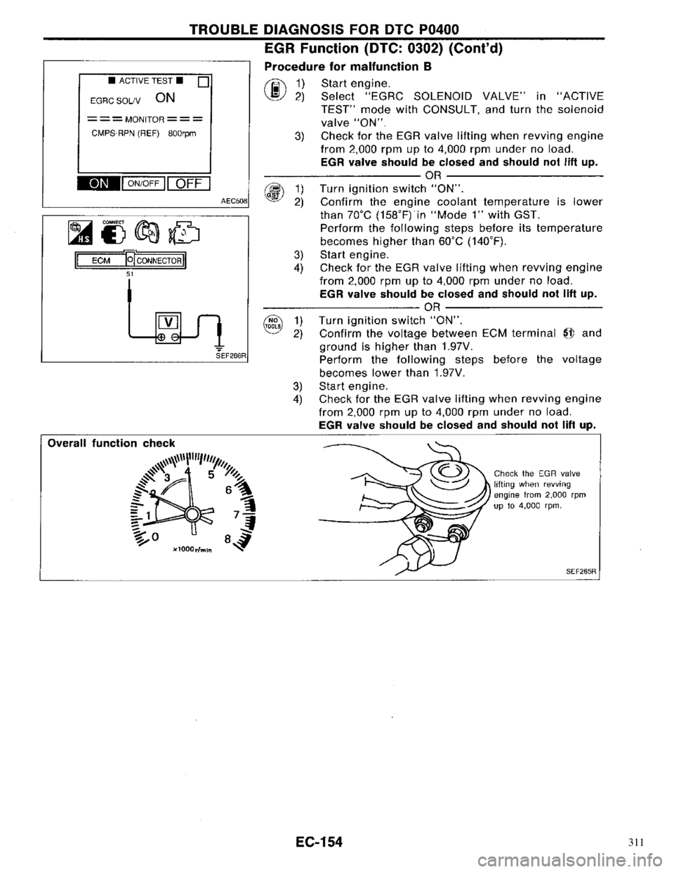 NISSAN PRIMERA 1996  Service Repair Manual 311 