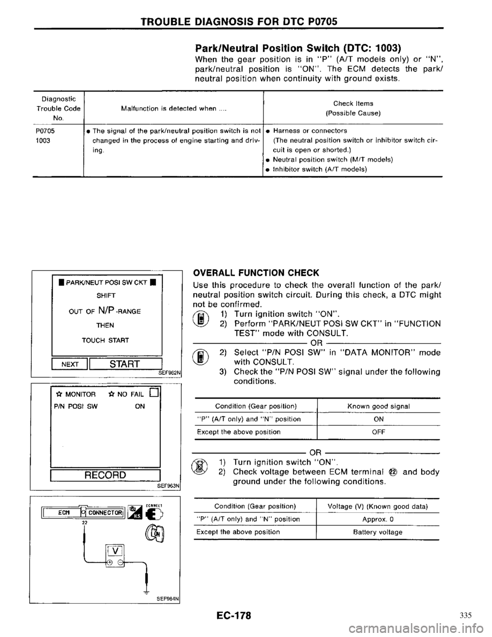 NISSAN PRIMERA 1996 Service Repair Manual 335 NISSAN PRIMERA 1996 Service Repair Manual 335