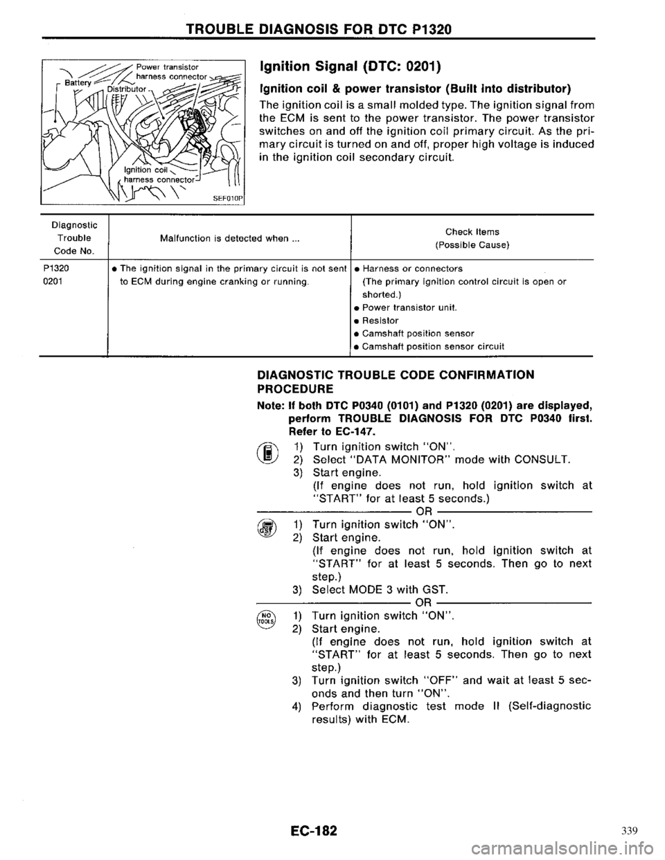 NISSAN PRIMERA 1996 Service Repair Manual 339 NISSAN PRIMERA 1996 Service Repair Manual 339