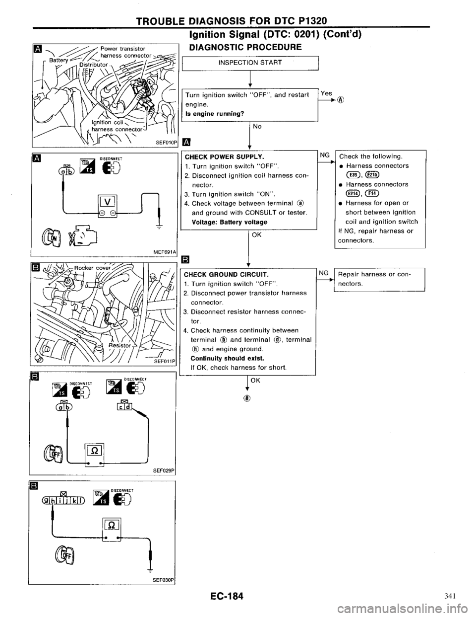 NISSAN PRIMERA 1996 Service Repair Manual 341 NISSAN PRIMERA 1996 Service Repair Manual 341