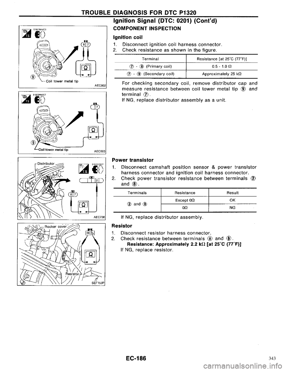 NISSAN PRIMERA 1996 Service Repair Manual 343 NISSAN PRIMERA 1996 Service Repair Manual 343