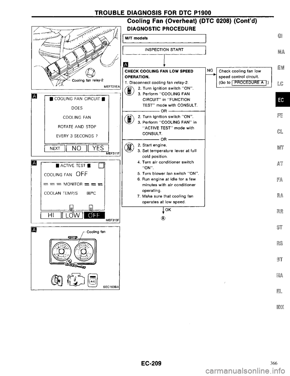 NISSAN PRIMERA 1996  Service Repair Manual 366 