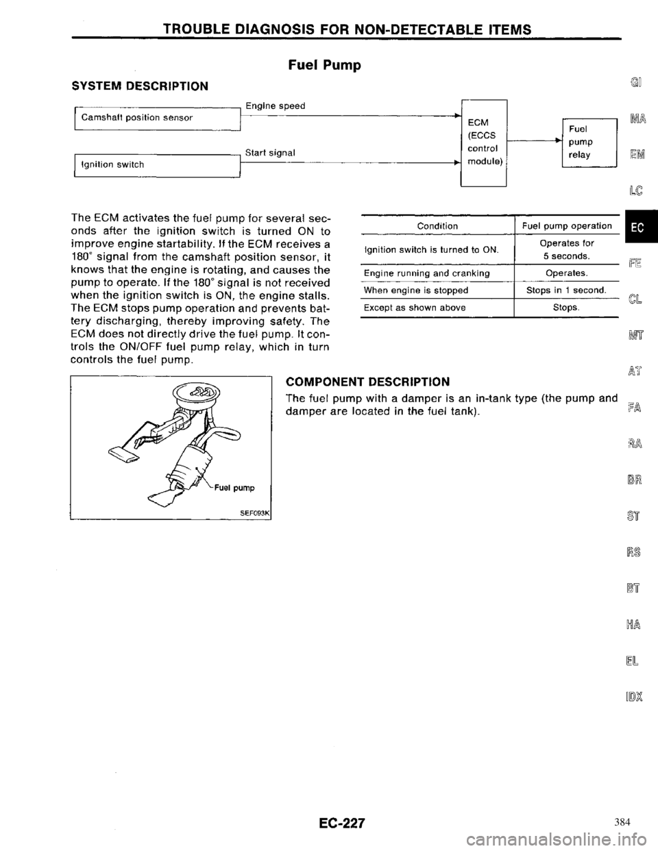 NISSAN PRIMERA 1996 Service Repair Manual 384 NISSAN PRIMERA 1996 Service Repair Manual 384