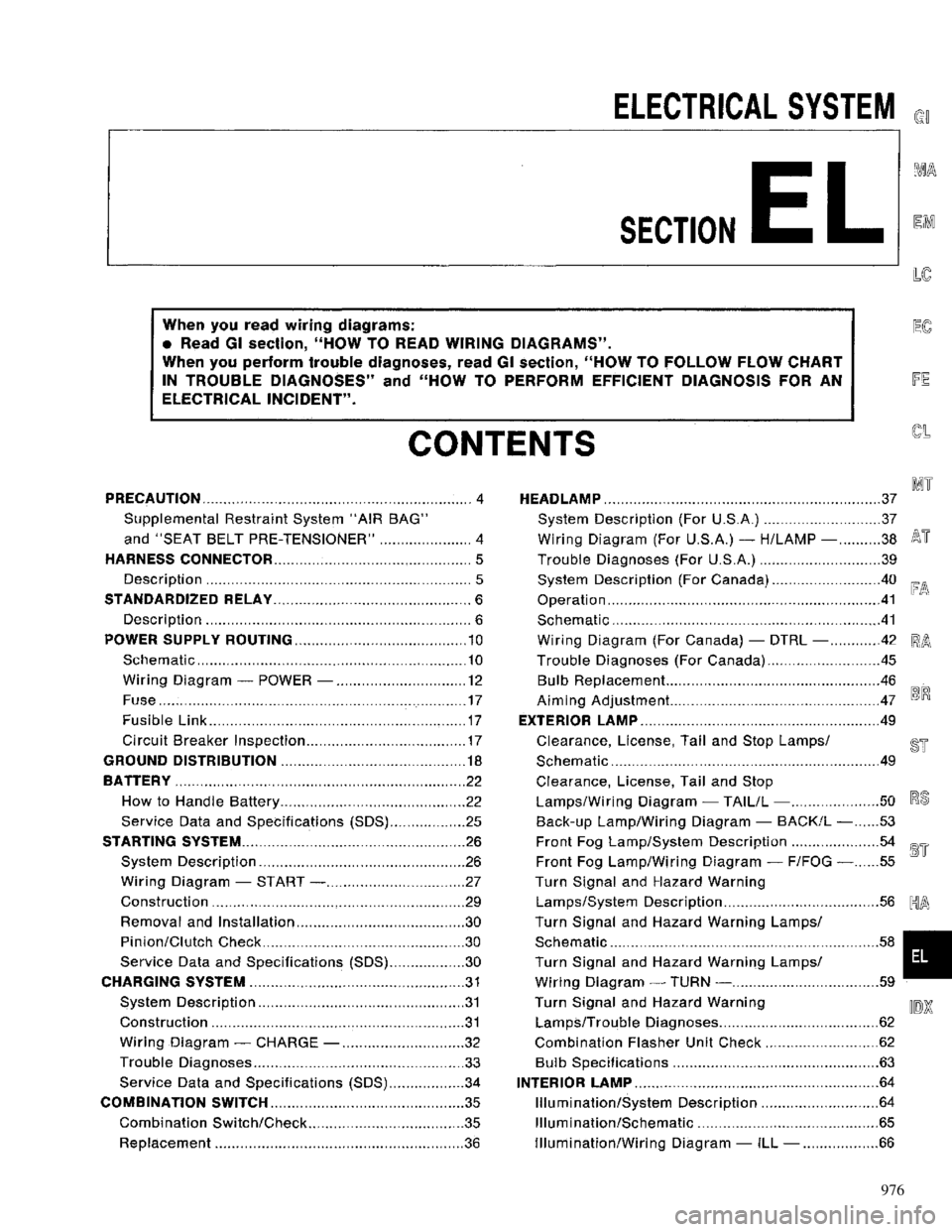 NISSAN PRIMERA 1996 Service Repair Manual 976 NISSAN PRIMERA 1996 Service Repair Manual 976