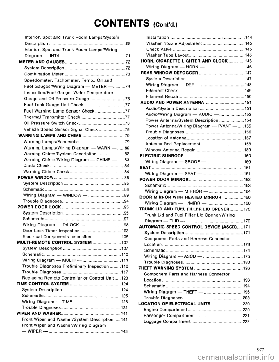 NISSAN PRIMERA 1996 Service Repair Manual 977 NISSAN PRIMERA 1996 Service Repair Manual 977