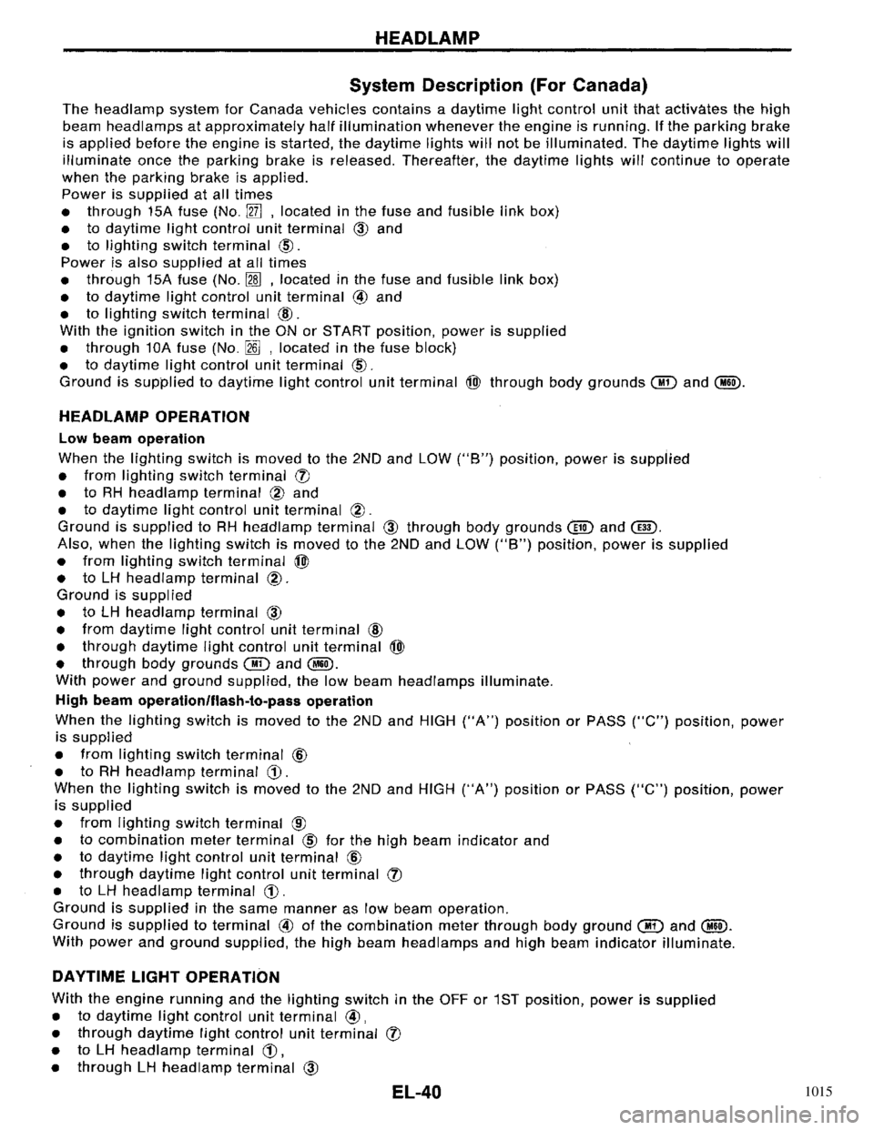 NISSAN PRIMERA 1996 Service Repair Manual 1015 NISSAN PRIMERA 1996 Service Repair Manual 1015