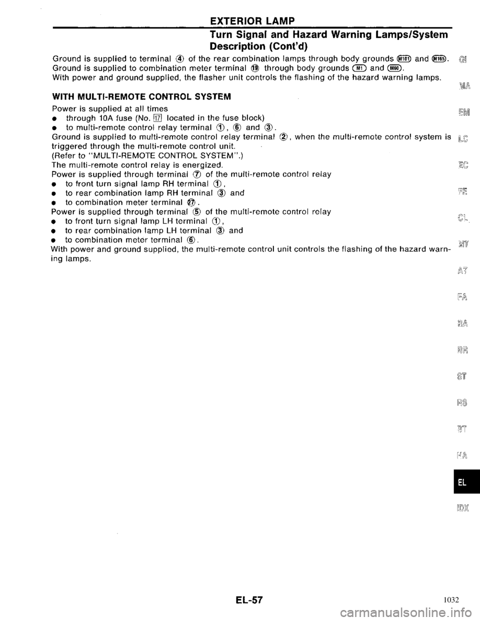 NISSAN PRIMERA 1996 Service Repair Manual 1032 NISSAN PRIMERA 1996 Service Repair Manual 1032