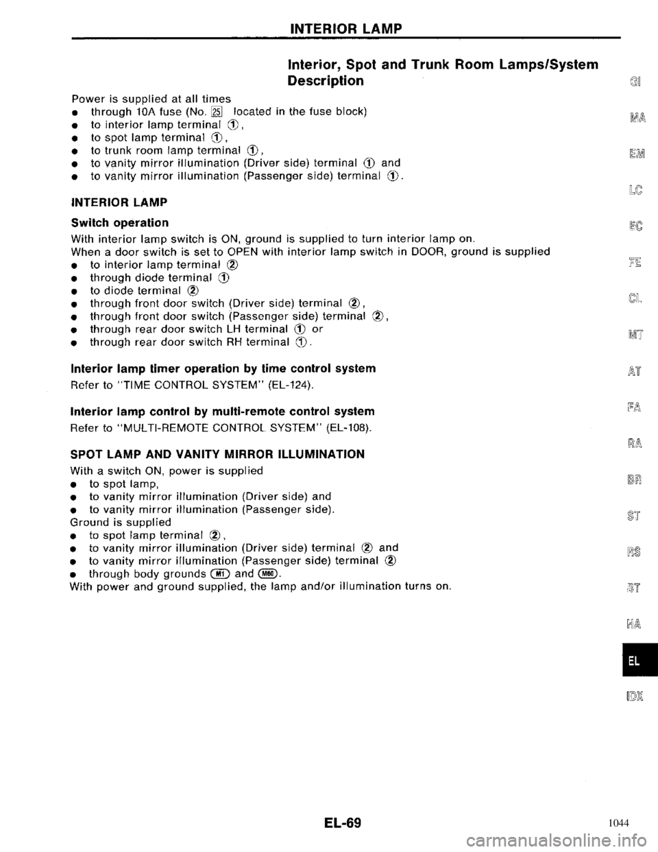 NISSAN PRIMERA 1996  Service Repair Manual 1044 