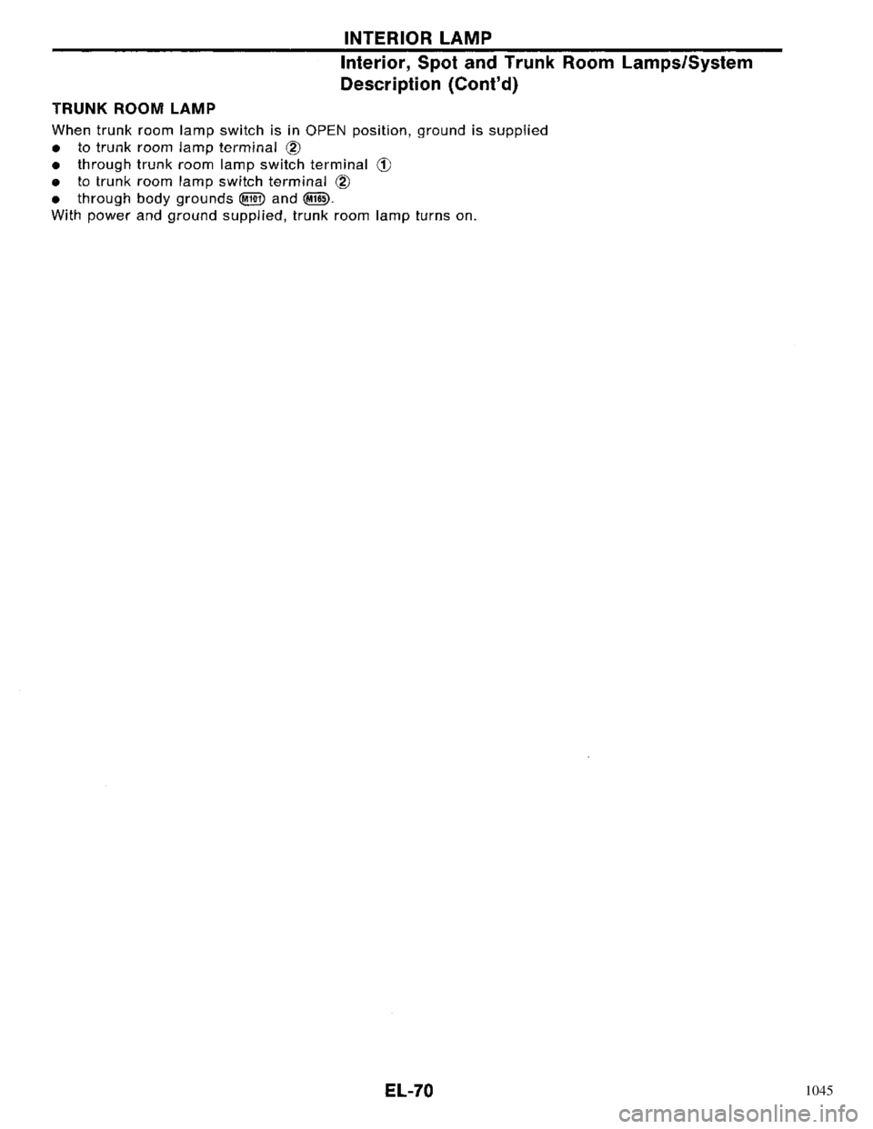 NISSAN PRIMERA 1996  Service Repair Manual 1045 