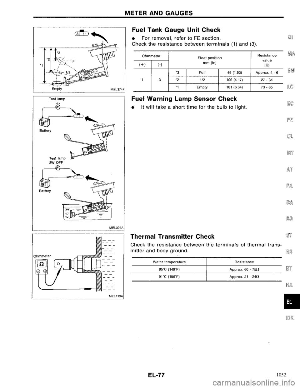 NISSAN PRIMERA 1996  Service Repair Manual 1052 