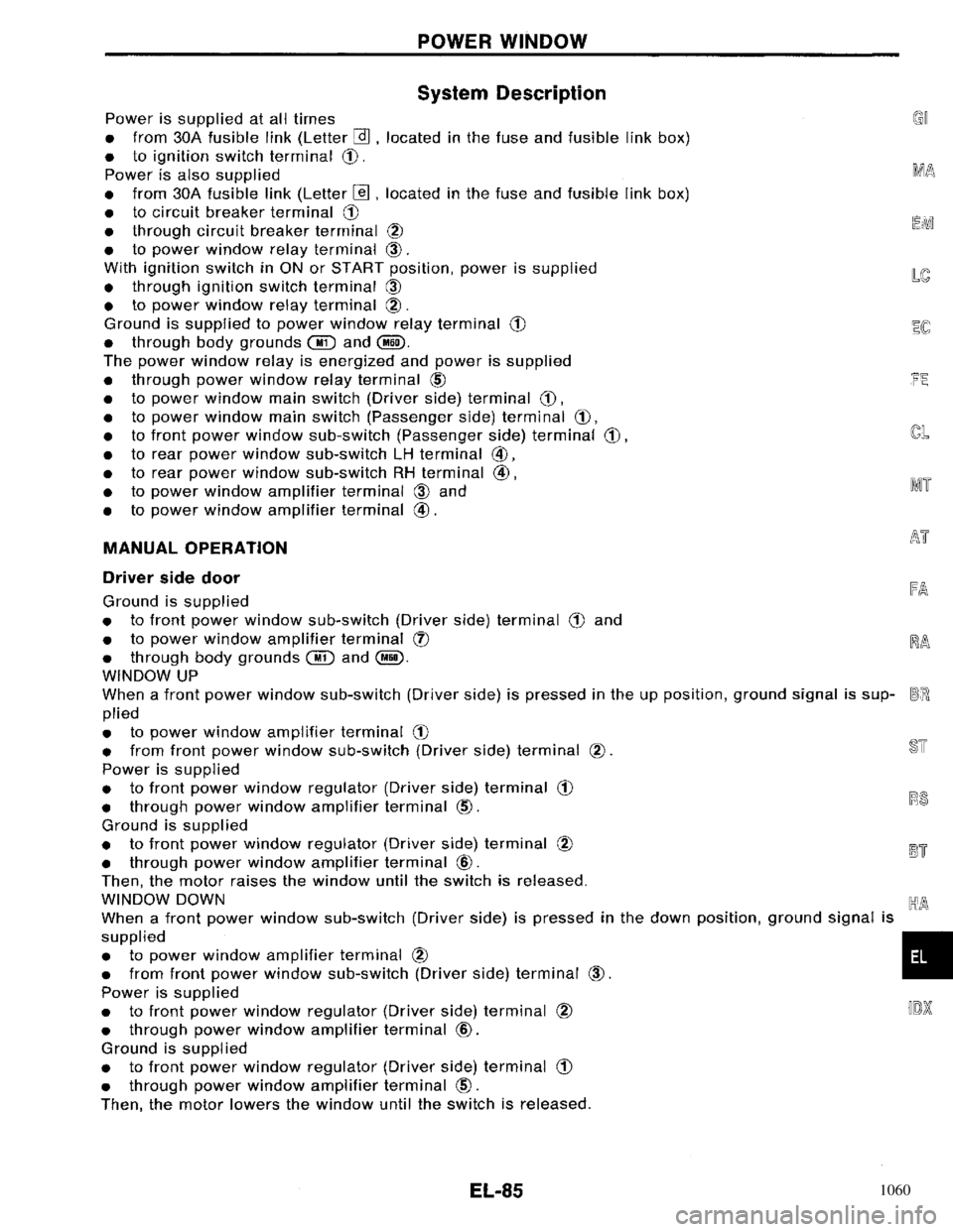 NISSAN PRIMERA 1996  Service Repair Manual 1060 