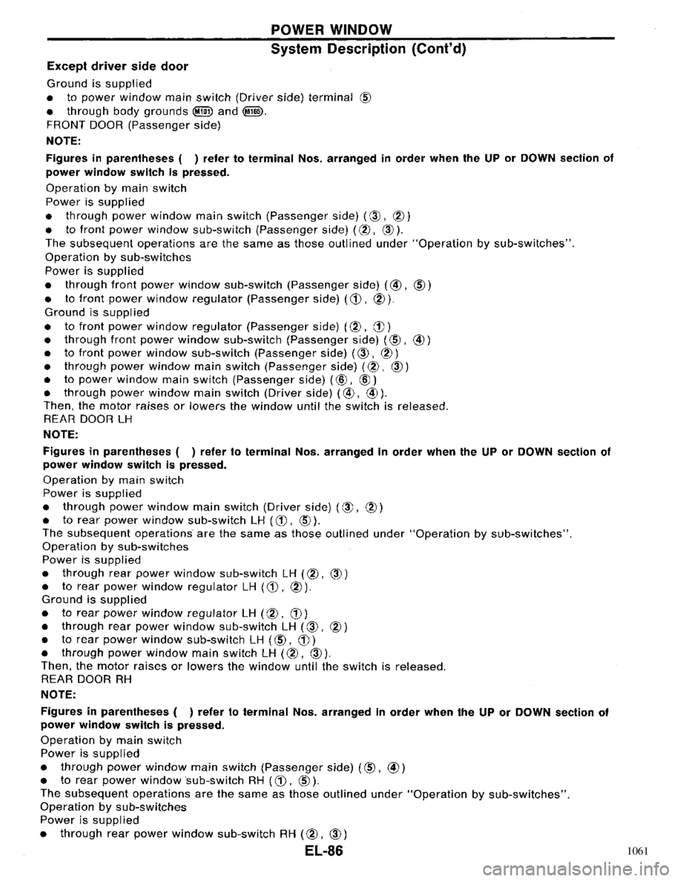 NISSAN PRIMERA 1996  Service Repair Manual 1061 