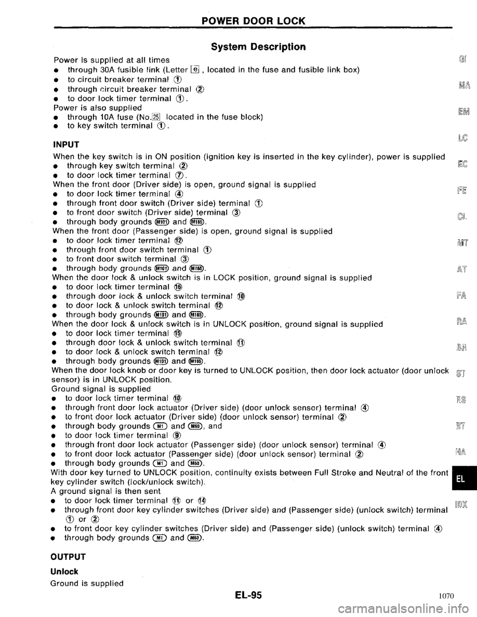 NISSAN PRIMERA 1996 Service Repair Manual 1070 NISSAN PRIMERA 1996 Service Repair Manual 1070
