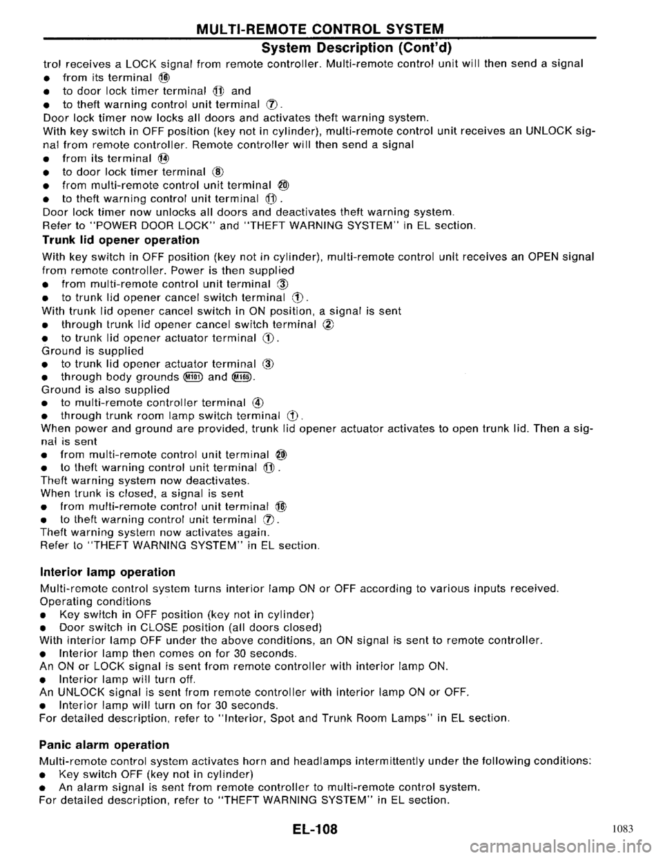 NISSAN PRIMERA 1996  Service Repair Manual 1083 