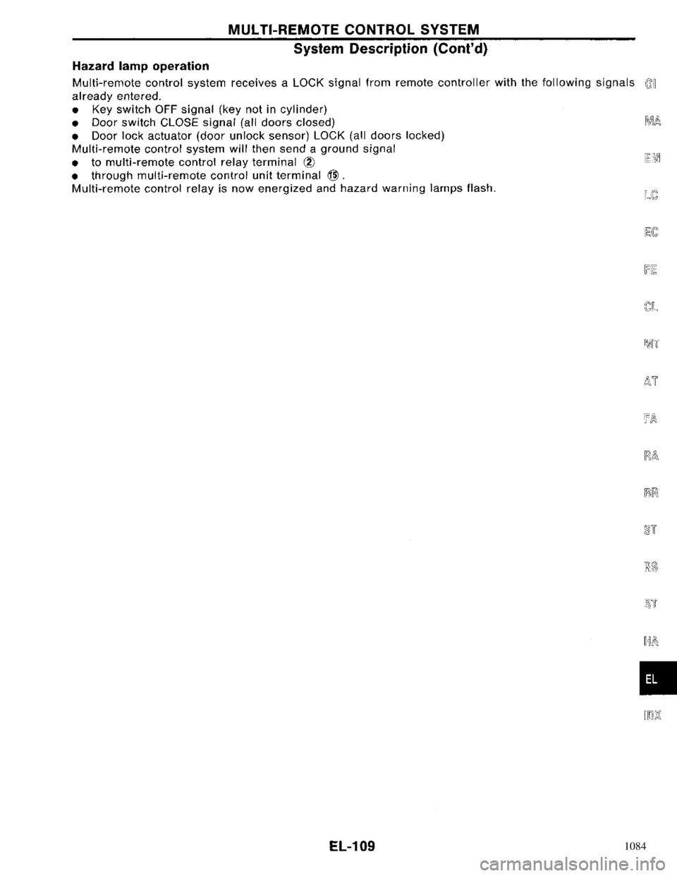 NISSAN PRIMERA 1996  Service Repair Manual 1084 