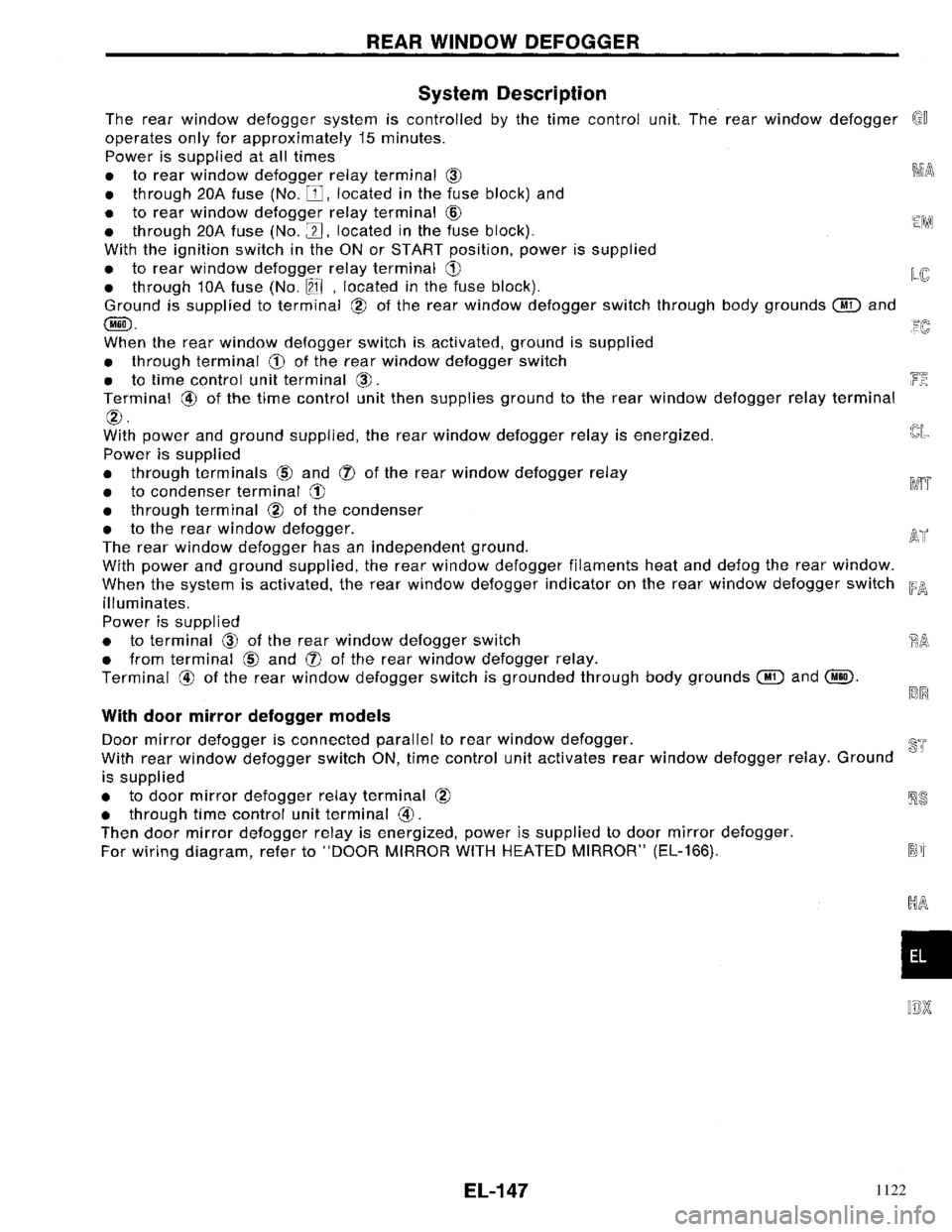 NISSAN PRIMERA 1996  Service Repair Manual 1122 
