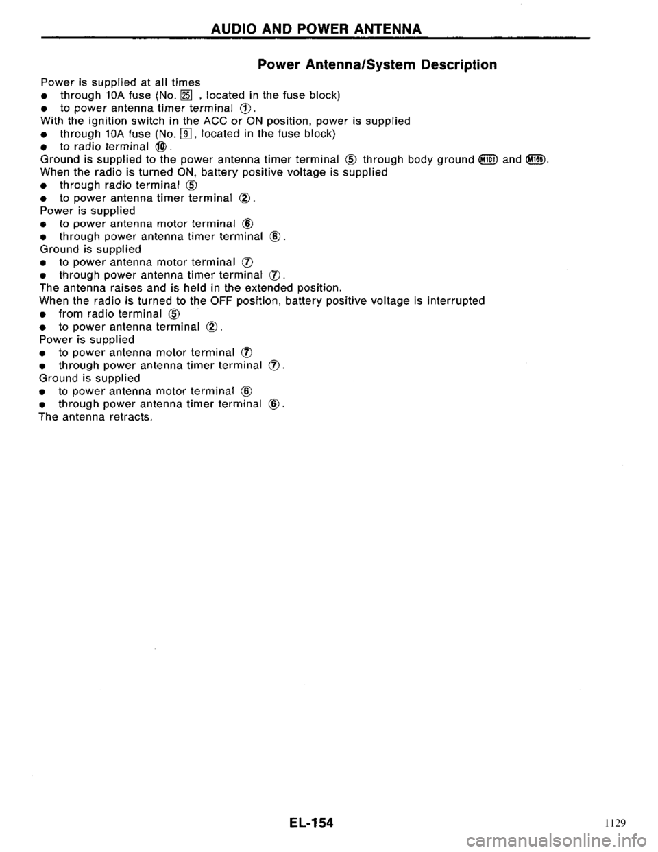NISSAN PRIMERA 1996  Service Repair Manual 1129 