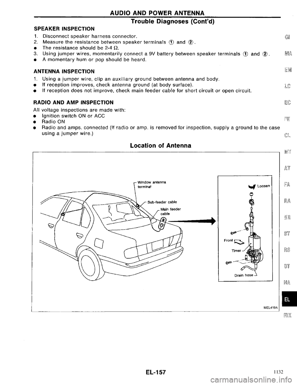 NISSAN PRIMERA 1996  Service Repair Manual 1132 