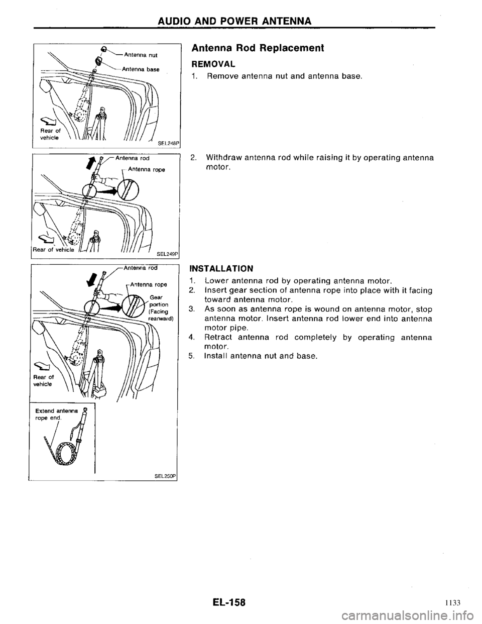 NISSAN PRIMERA 1996  Service Repair Manual 1133 
