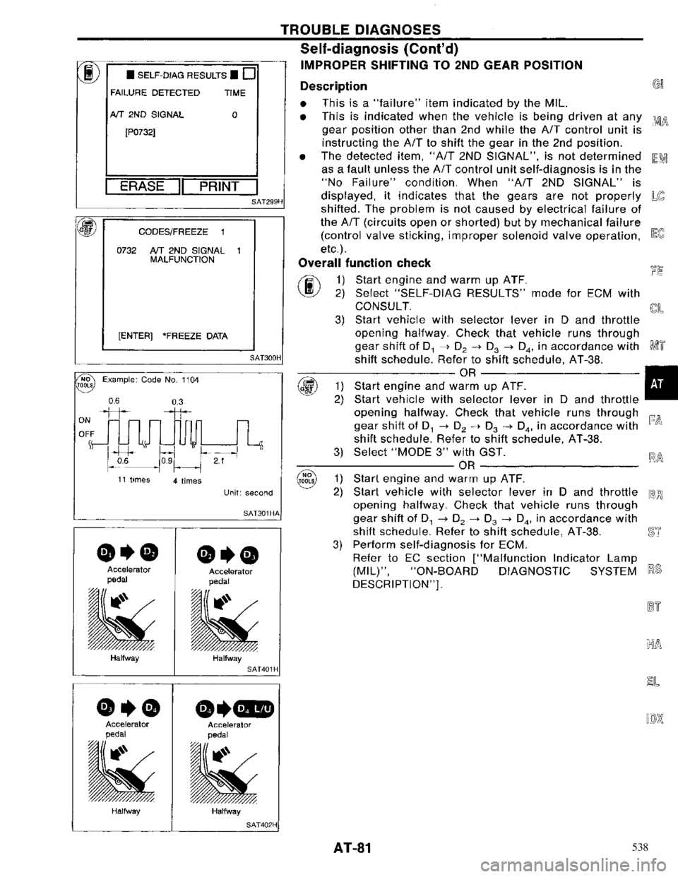 NISSAN PRIMERA 1996 Service Manual Online 538 NISSAN PRIMERA 1996 Service Manual Online 538