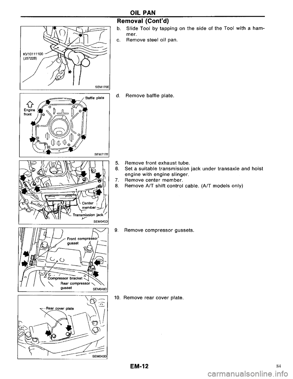 NISSAN PRIMERA 1996 Service Repair Manual 84 NISSAN PRIMERA 1996 Service Repair Manual 84