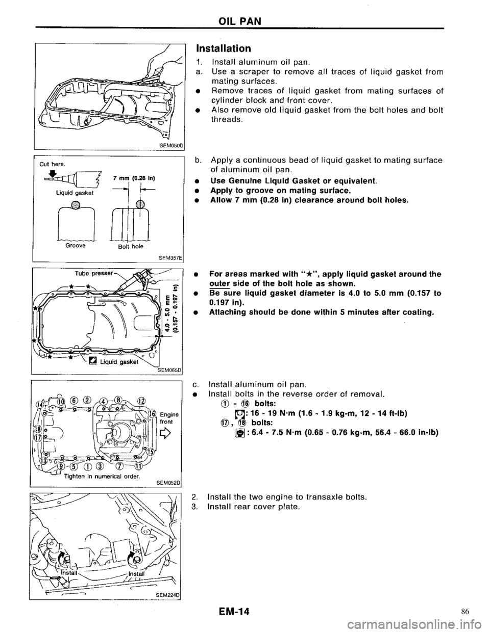 NISSAN PRIMERA 1996 Service Repair Manual 86 NISSAN PRIMERA 1996 Service Repair Manual 86
