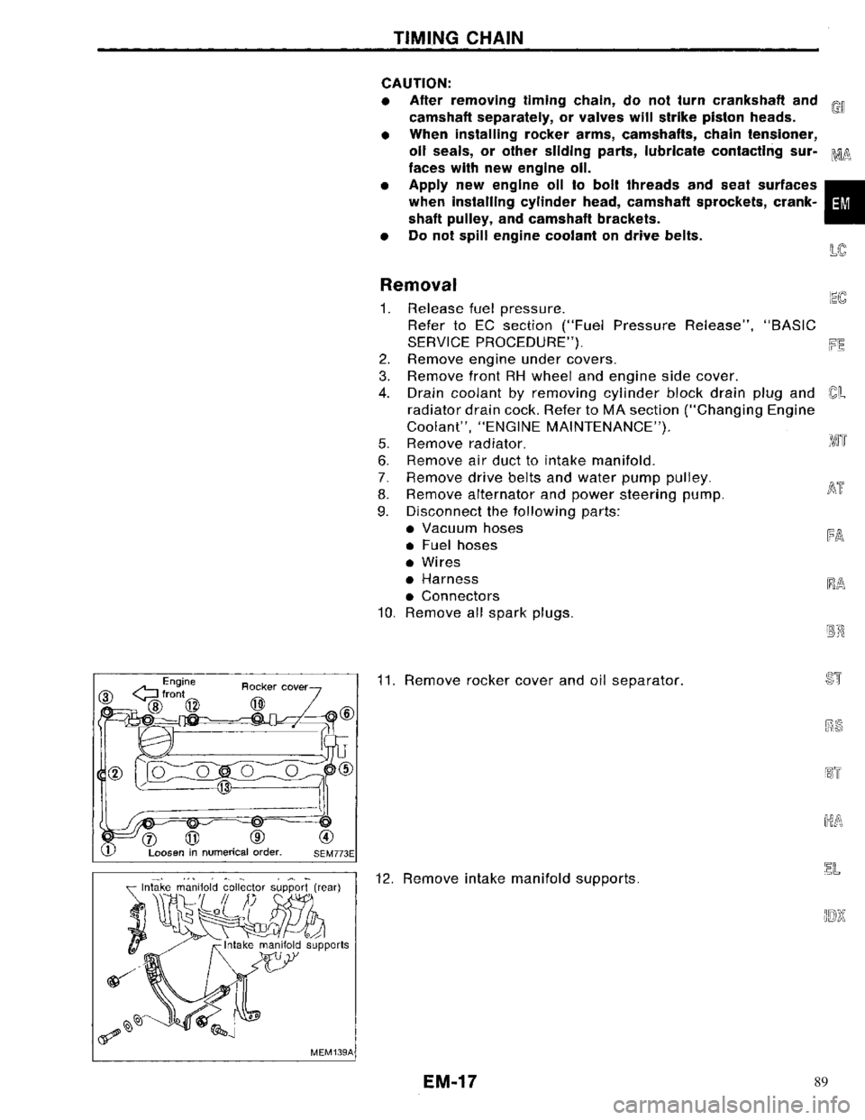 NISSAN PRIMERA 1996 Service Repair Manual 89 NISSAN PRIMERA 1996 Service Repair Manual 89