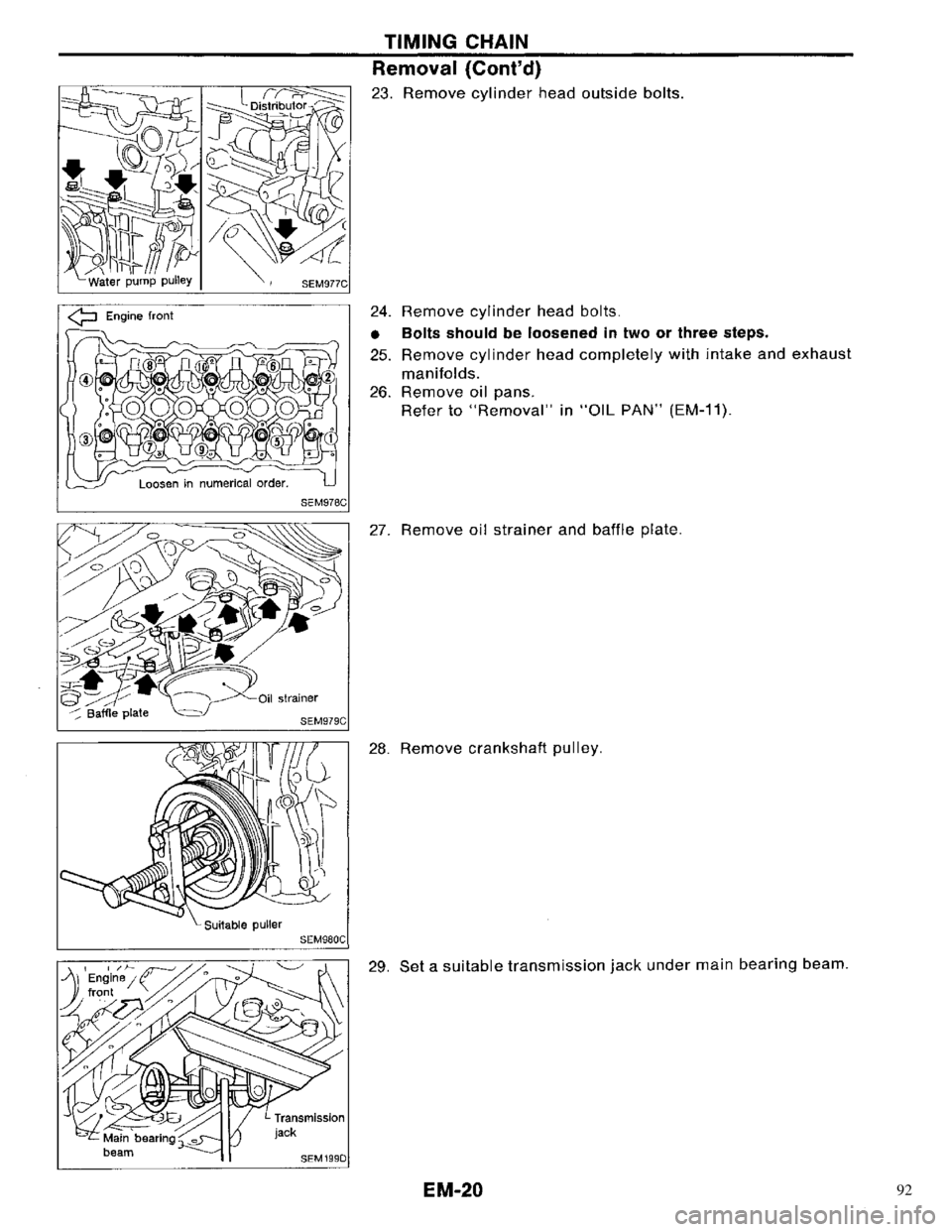 NISSAN PRIMERA 1996 Service Repair Manual 92 NISSAN PRIMERA 1996 Service Repair Manual 92