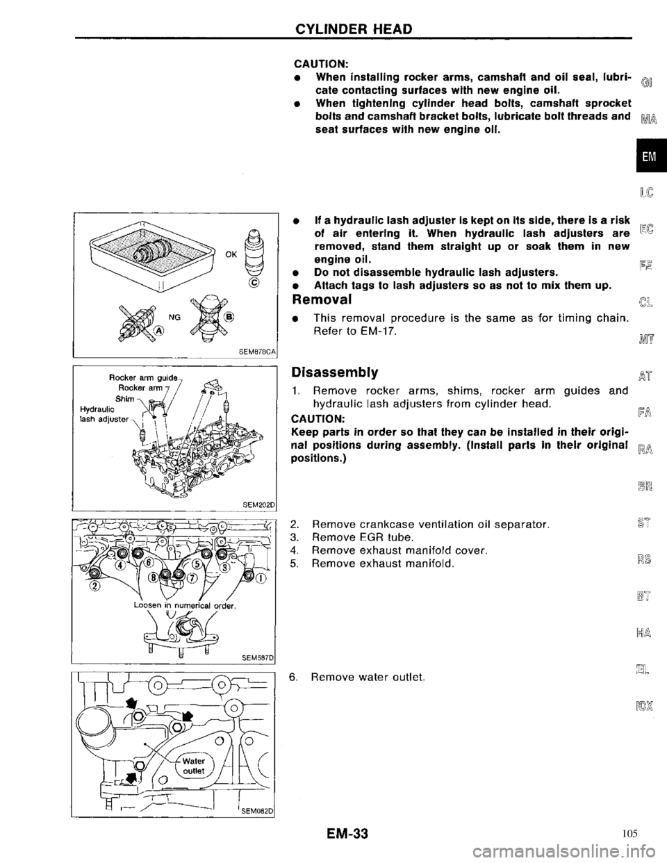 NISSAN PRIMERA 1996 Service Repair Manual 105 NISSAN PRIMERA 1996 Service Repair Manual 105