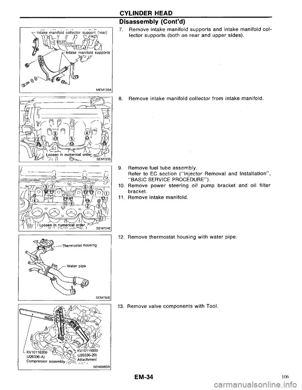 NISSAN PRIMERA 1996 Service Repair Manual 106 NISSAN PRIMERA 1996 Service Repair Manual 106