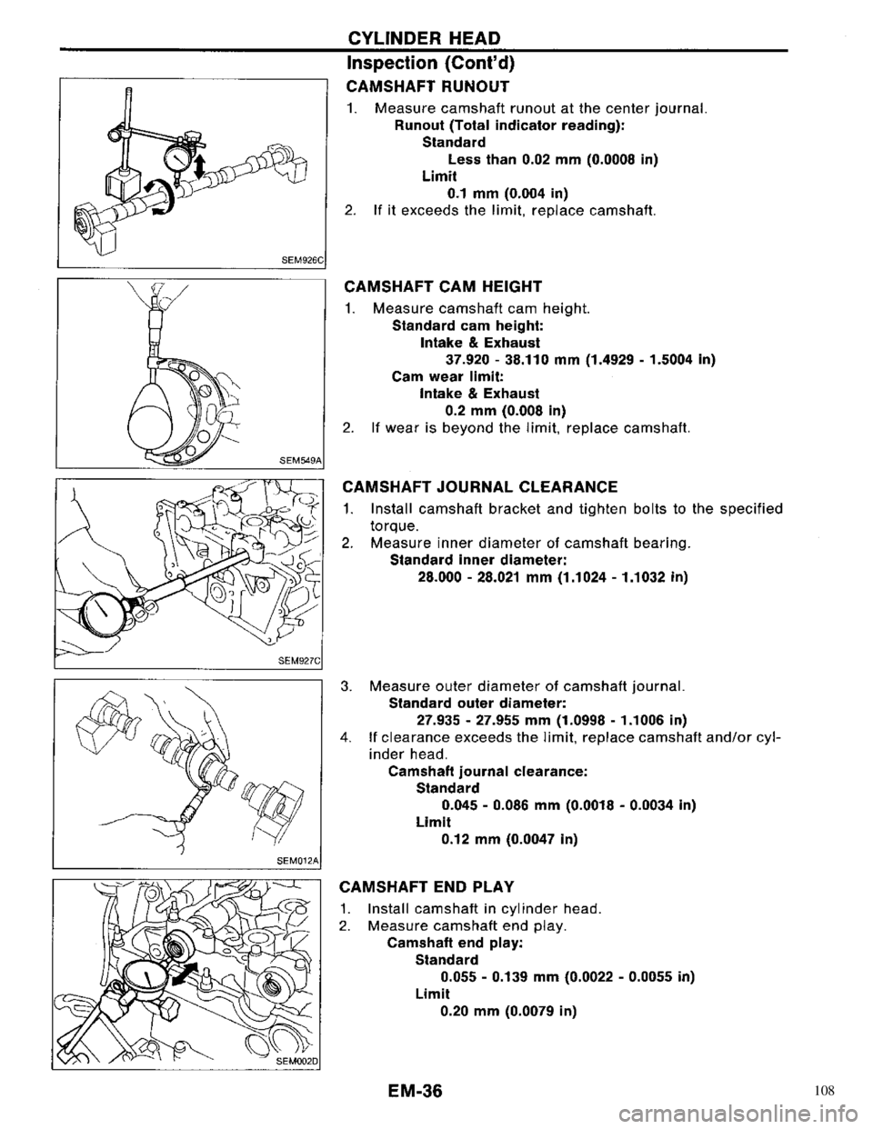NISSAN PRIMERA 1996 Service Repair Manual 108 NISSAN PRIMERA 1996 Service Repair Manual 108