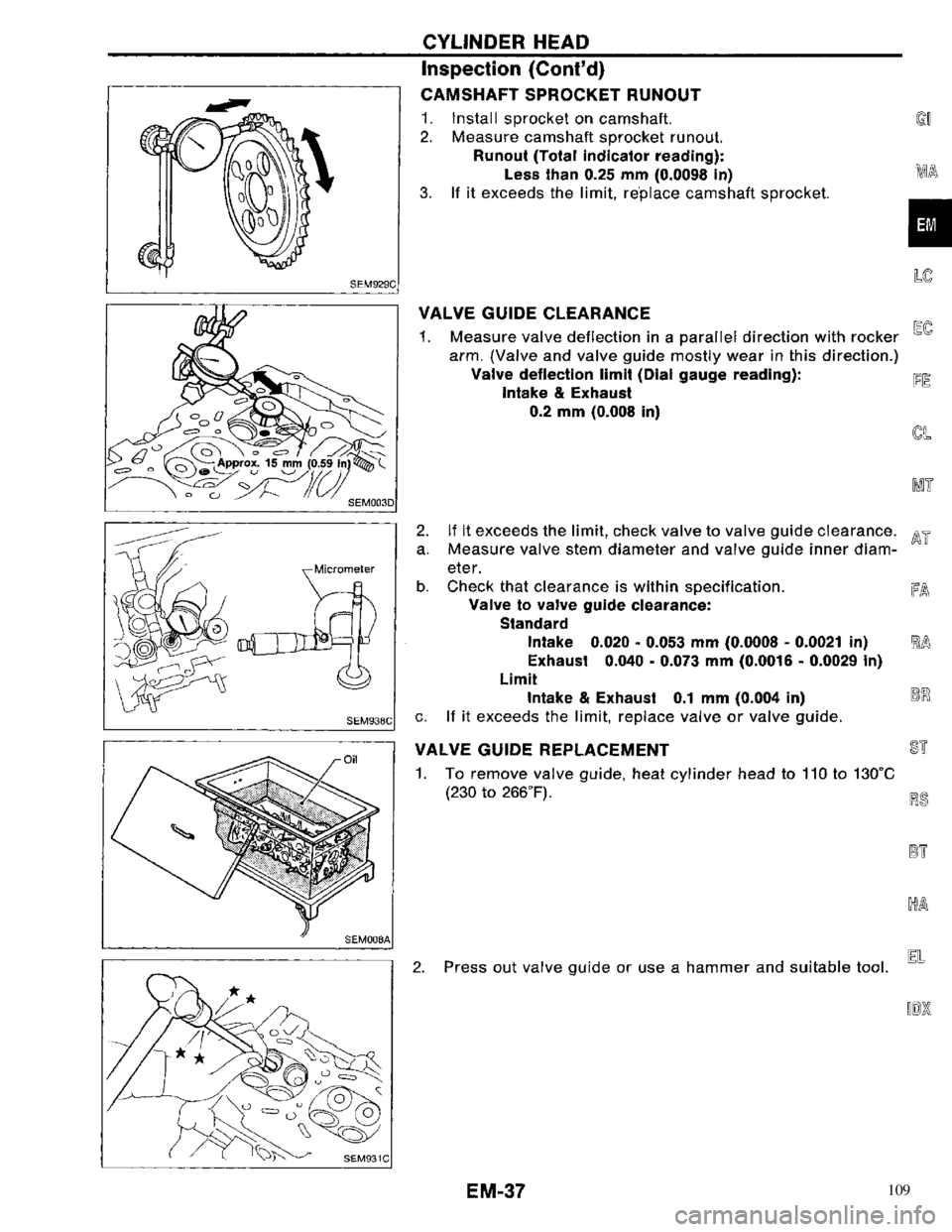 NISSAN PRIMERA 1996 Service Repair Manual 109 NISSAN PRIMERA 1996 Service Repair Manual 109