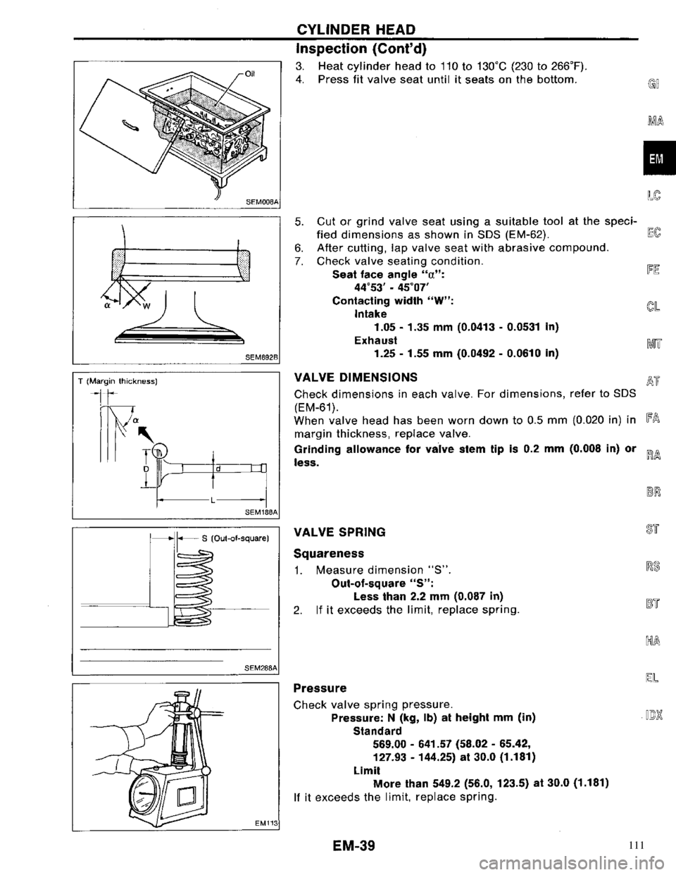 NISSAN PRIMERA 1996 Service Repair Manual 111 NISSAN PRIMERA 1996 Service Repair Manual 111