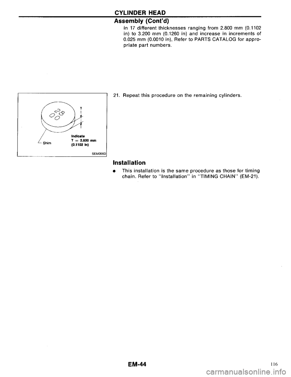 NISSAN PRIMERA 1996 Service Repair Manual 116 NISSAN PRIMERA 1996 Service Repair Manual 116