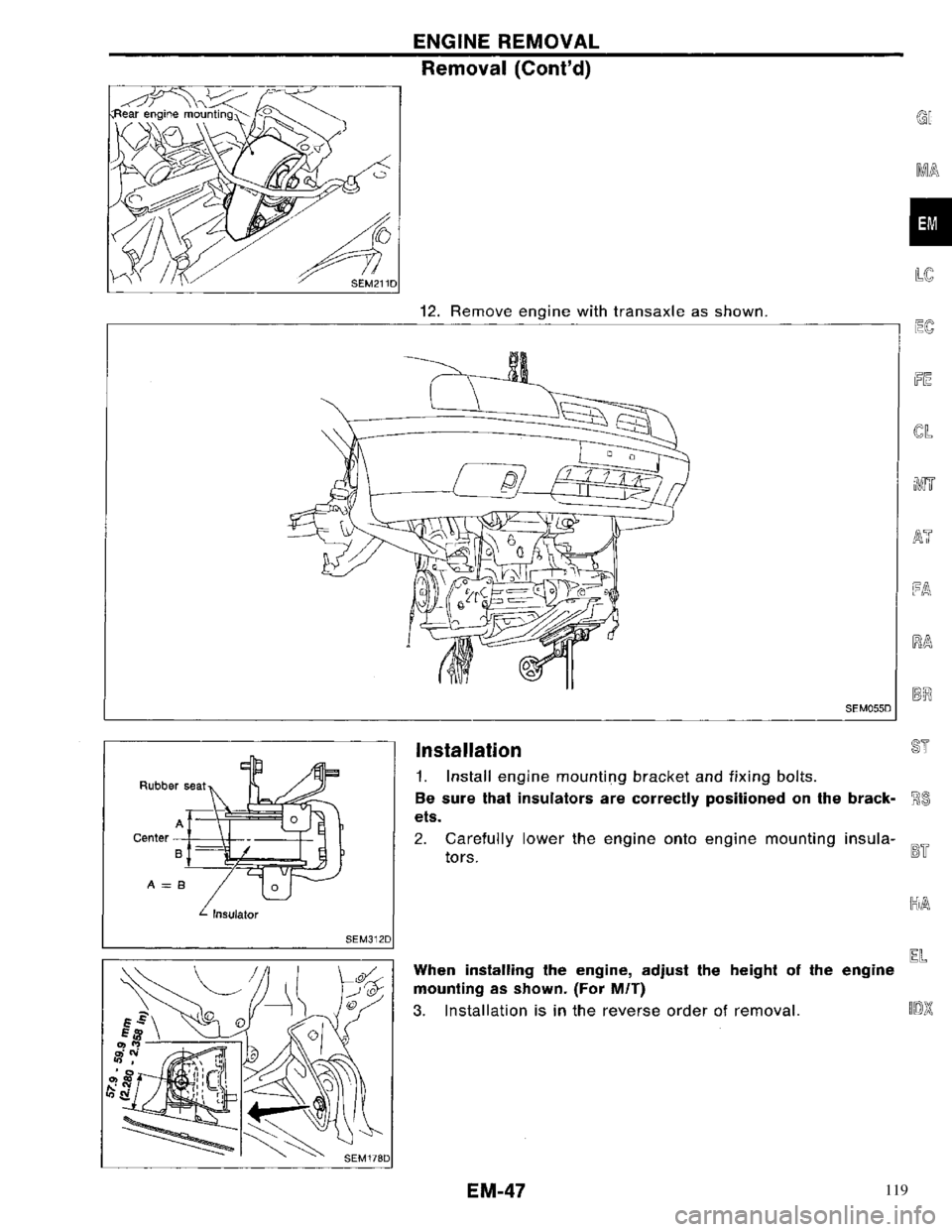 NISSAN PRIMERA 1996 Service Repair Manual 119 NISSAN PRIMERA 1996 Service Repair Manual 119