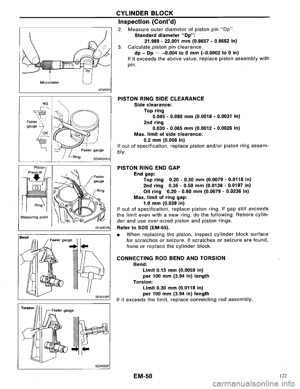 NISSAN PRIMERA 1996 Service Repair Manual 122 NISSAN PRIMERA 1996 Service Repair Manual 122