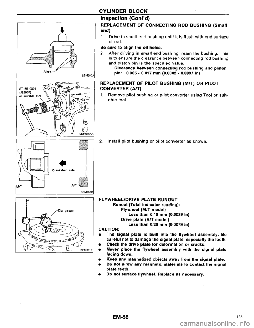 NISSAN PRIMERA 1996 Service Repair Manual 128 NISSAN PRIMERA 1996 Service Repair Manual 128