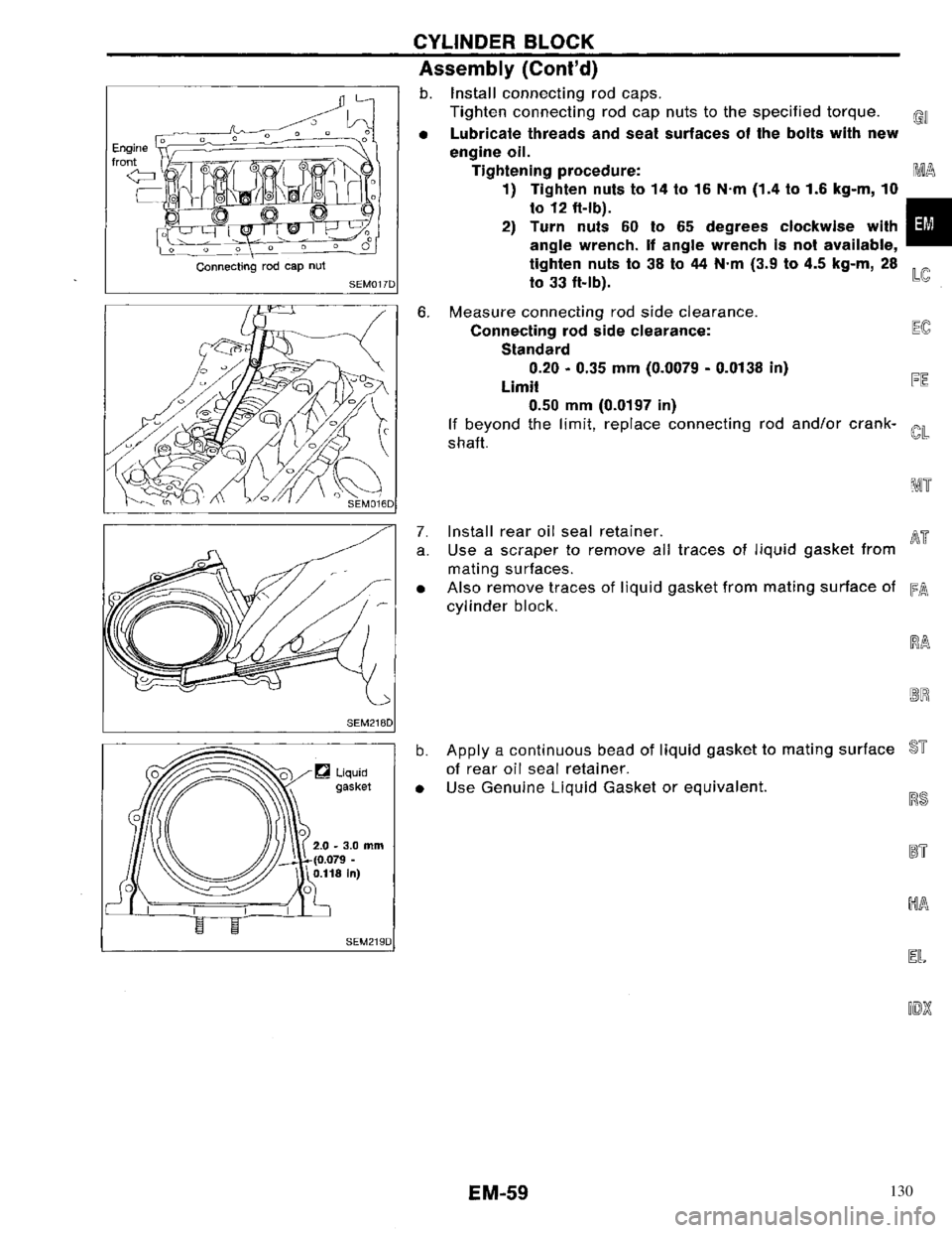 NISSAN PRIMERA 1996 Service Repair Manual 130 NISSAN PRIMERA 1996 Service Repair Manual 130