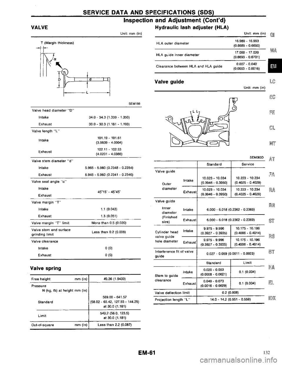NISSAN PRIMERA 1996  Service Repair Manual 132 
